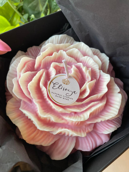 Large peony candle