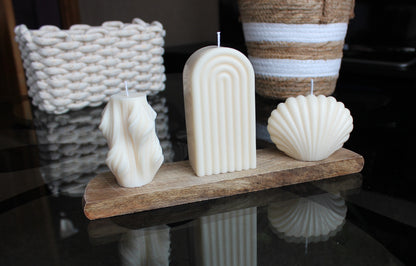 Soy pillar candles - Shells