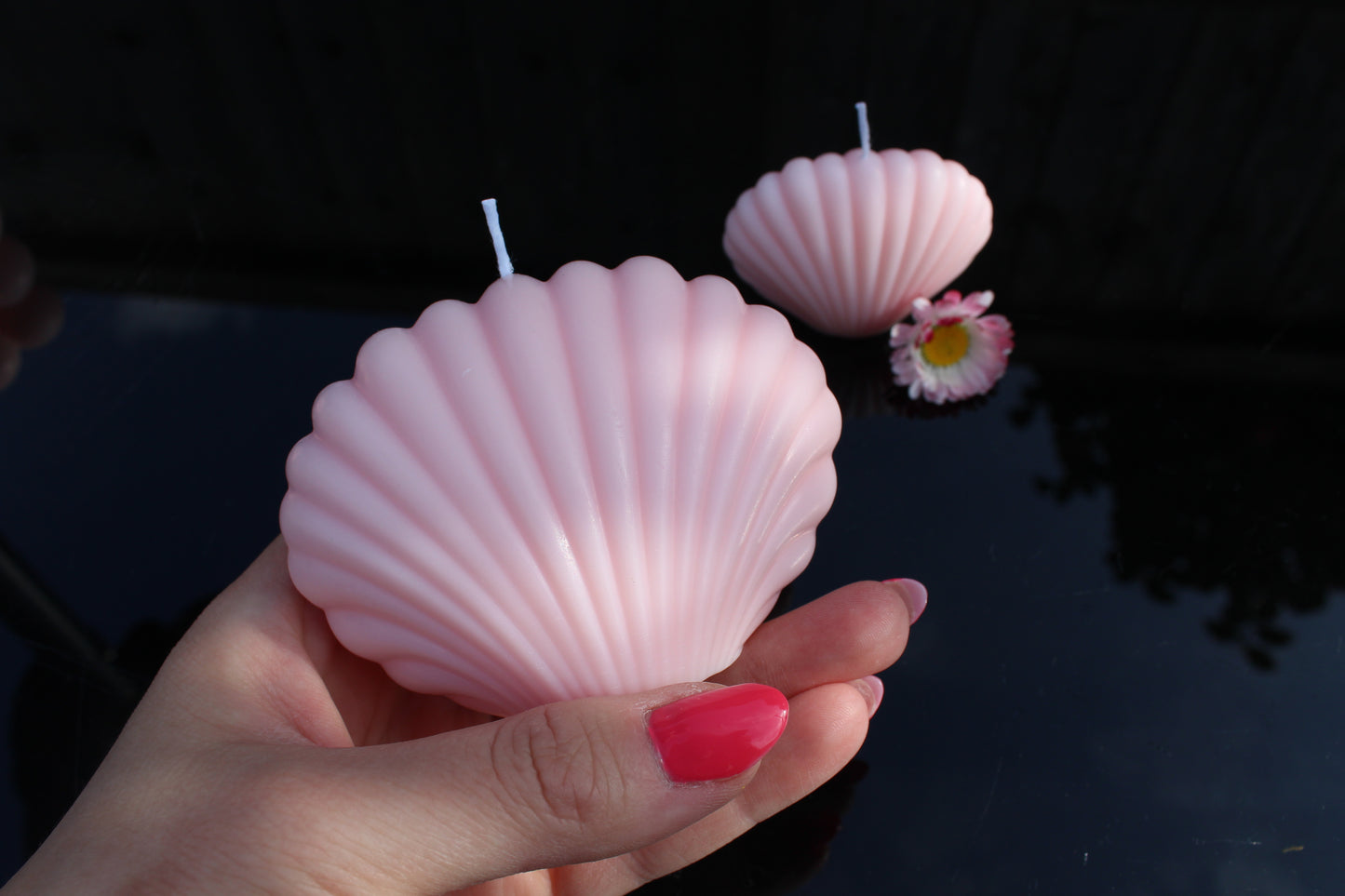 Soy pillar candles - Shells