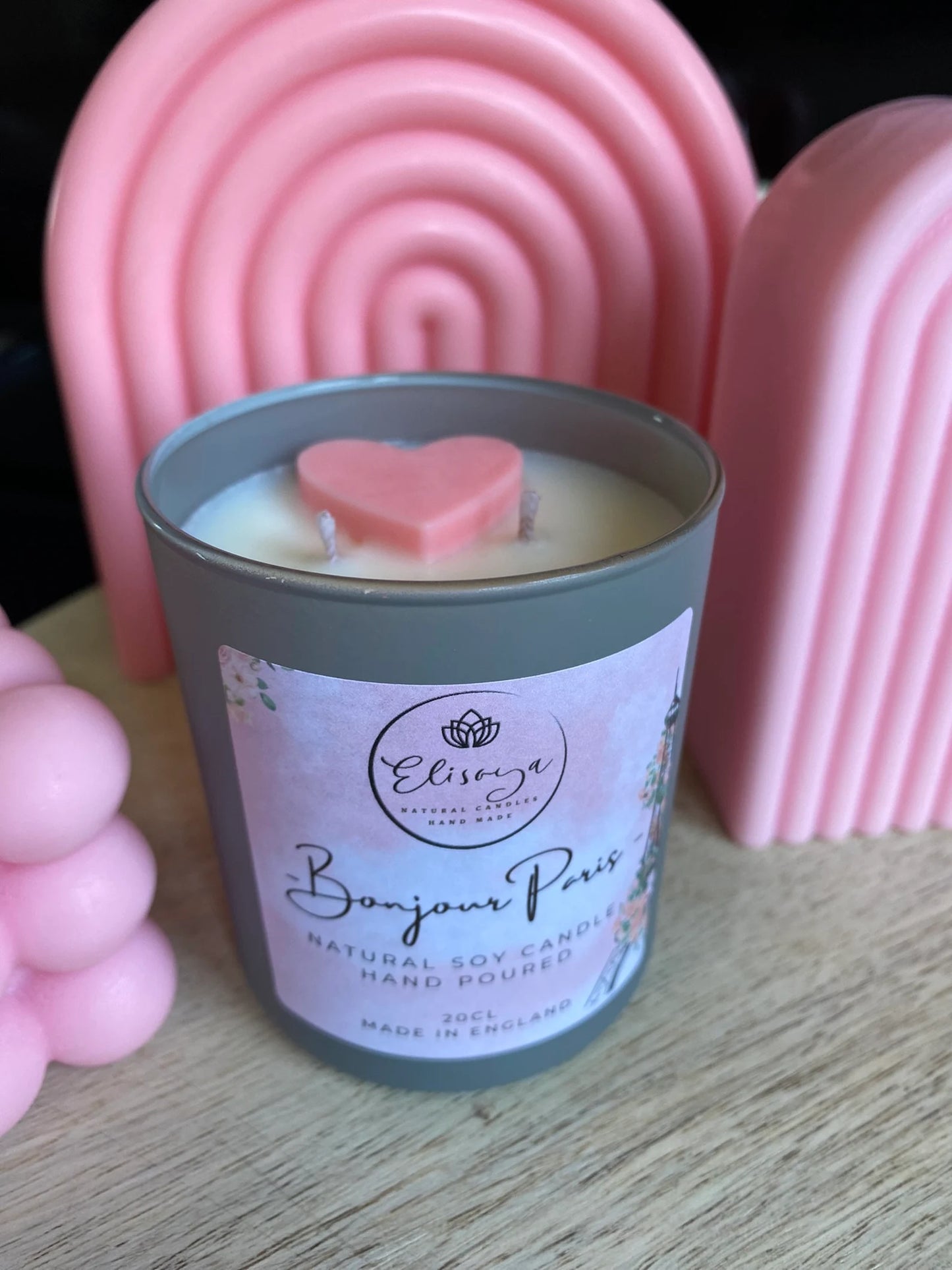 Soy scented candle 20cl- BONJOUR PARIS