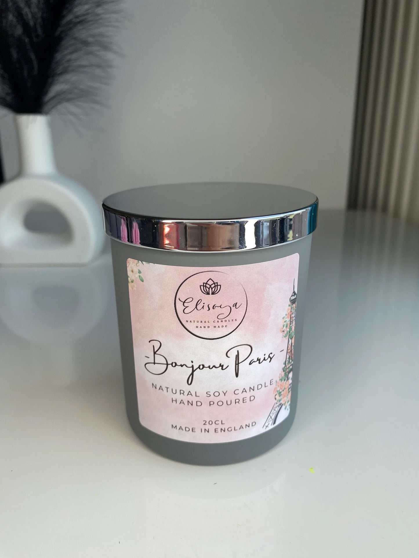 Soy scented candle 20cl- BONJOUR PARIS