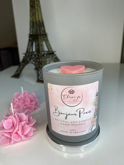 Soy scented candle 20cl- BONJOUR PARIS