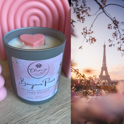 Soy scented candle 20cl- BONJOUR PARIS