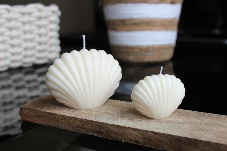 Soy pillar candles - Shells