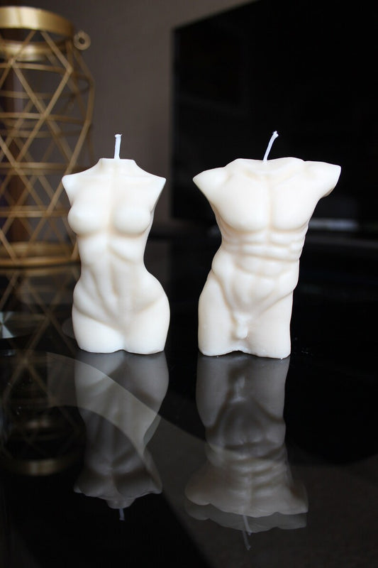 Soy wax candle set- man & woman