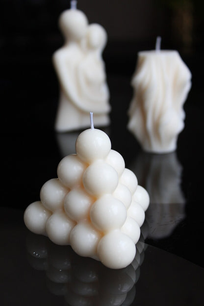 Soy wax candle- Bubble Pyramid