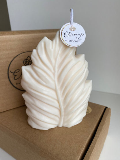 Palm Leaf Soy Pillar Candle