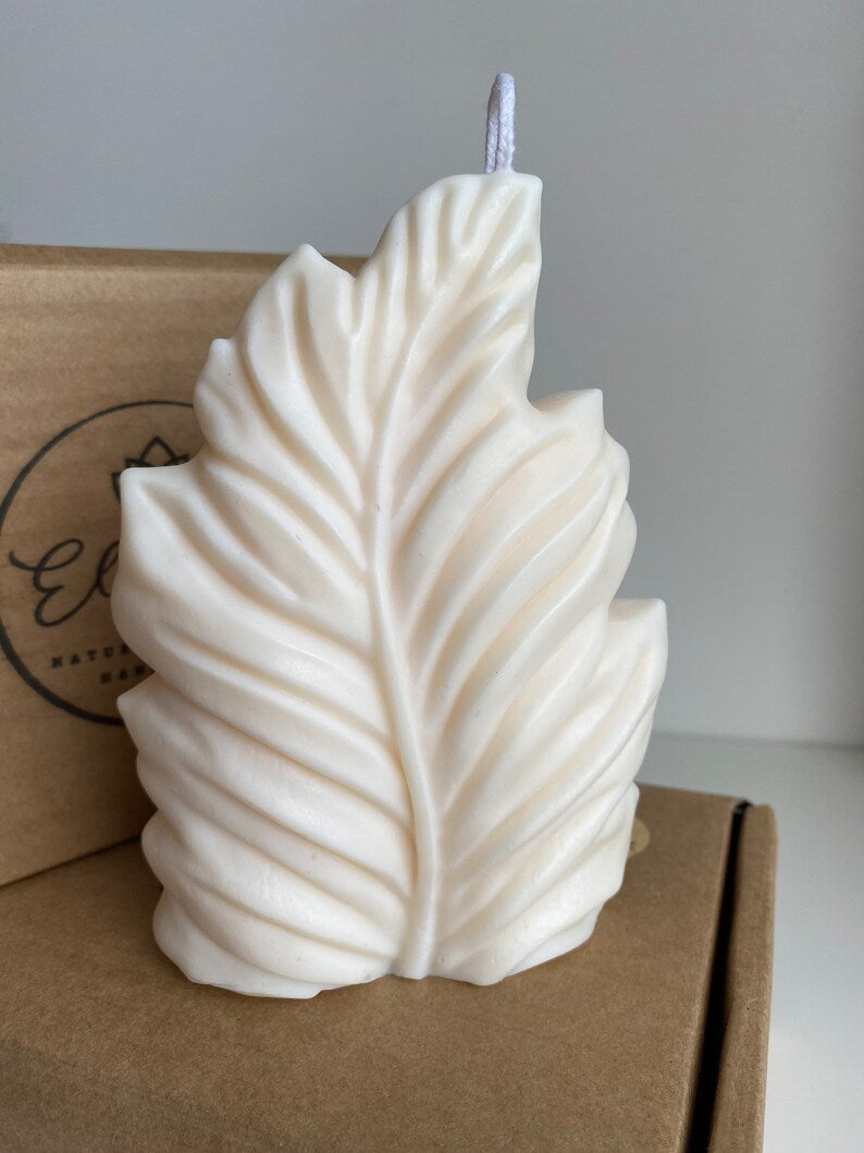 Palm Leaf Soy Pillar Candle