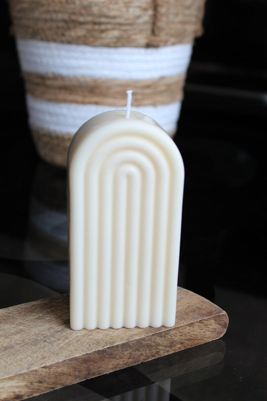 Pillar soy candle- Rainbow