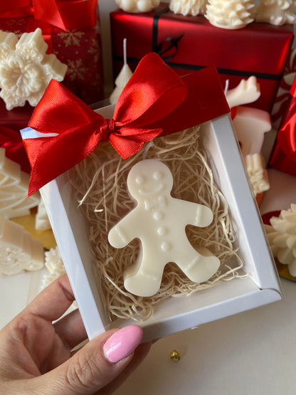 Small Gingerbread Man Candle