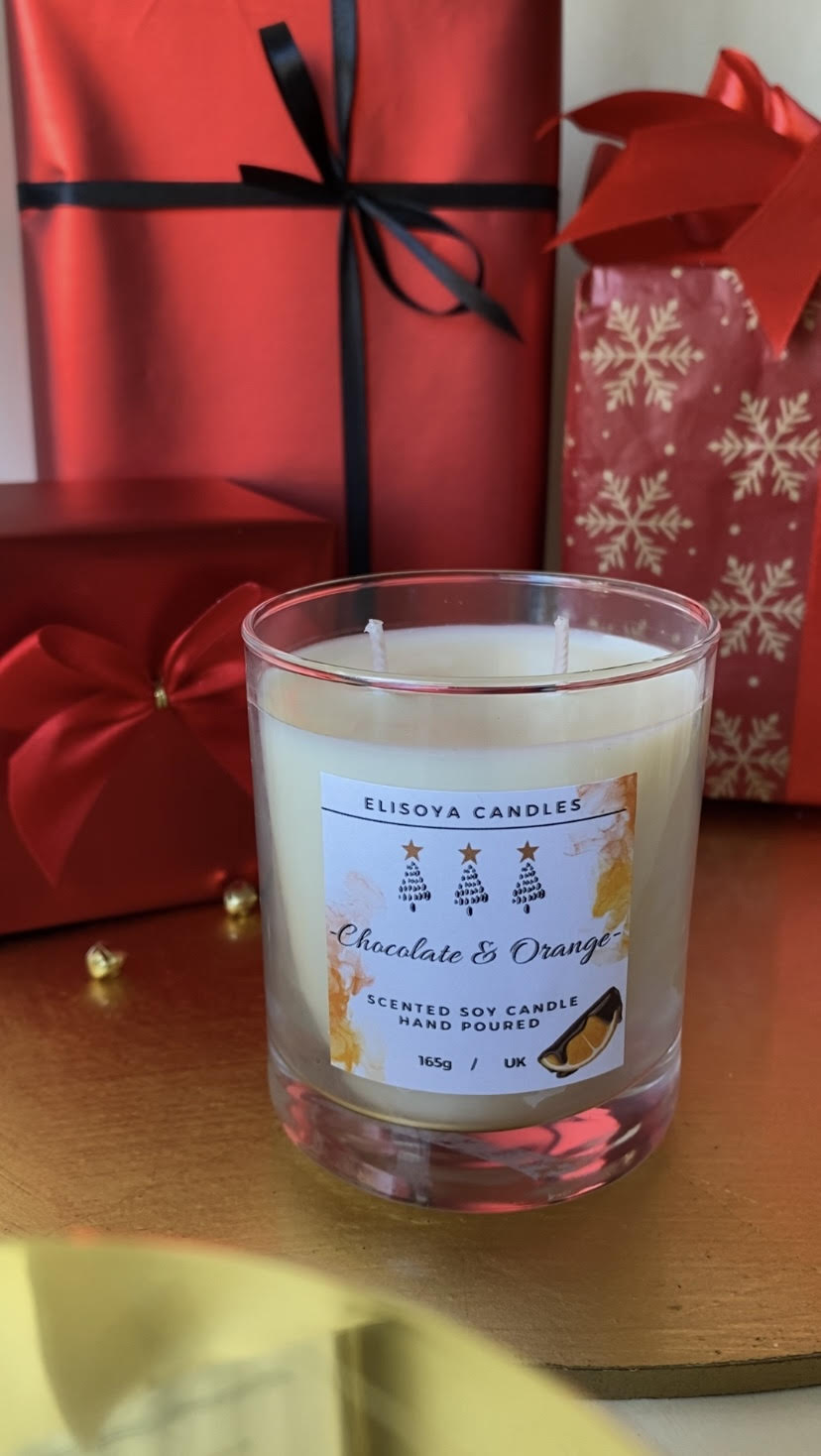 Scented soy candle - Chocolate & Orange