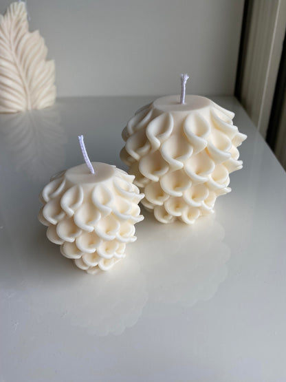 Soy pillar candle set- Morning Glory Flowers